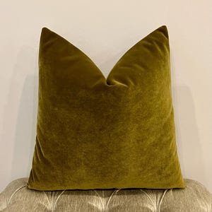 Oil Green Velvet Pillow Cover, Luxury Decorative Pillows, Throw Pillow Case, Modern Cushion Case, Euro Pillow Sham, Custom Made, All Sizes