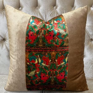Bronze Velvet Pillow Cover, Throw Pillow Case, Decorative Couch Pillow, Velvet Cushion Cover, 18X18 Accent Pillow, Bronze Cushion 20X20