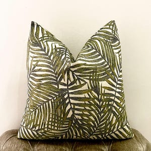 Luxury Green Woven Cotton Pillow, Pillow Cover, Green Pillows, Throw Pillow, Decorative Pillows, Cushion Case, Green Cotton Pillow Covers