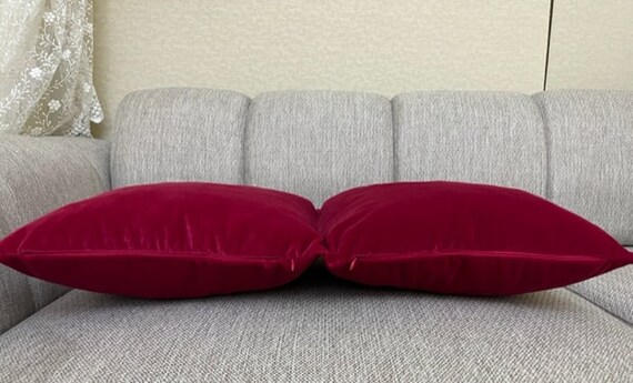 Dark Fuchsia Velvet Corner Pillow Velvet Pillow Cove Couch Pillows Throw Pillows Pillow Cases Cushion Covers 18x18 20X20 Pillow Cove s Etsy Canada