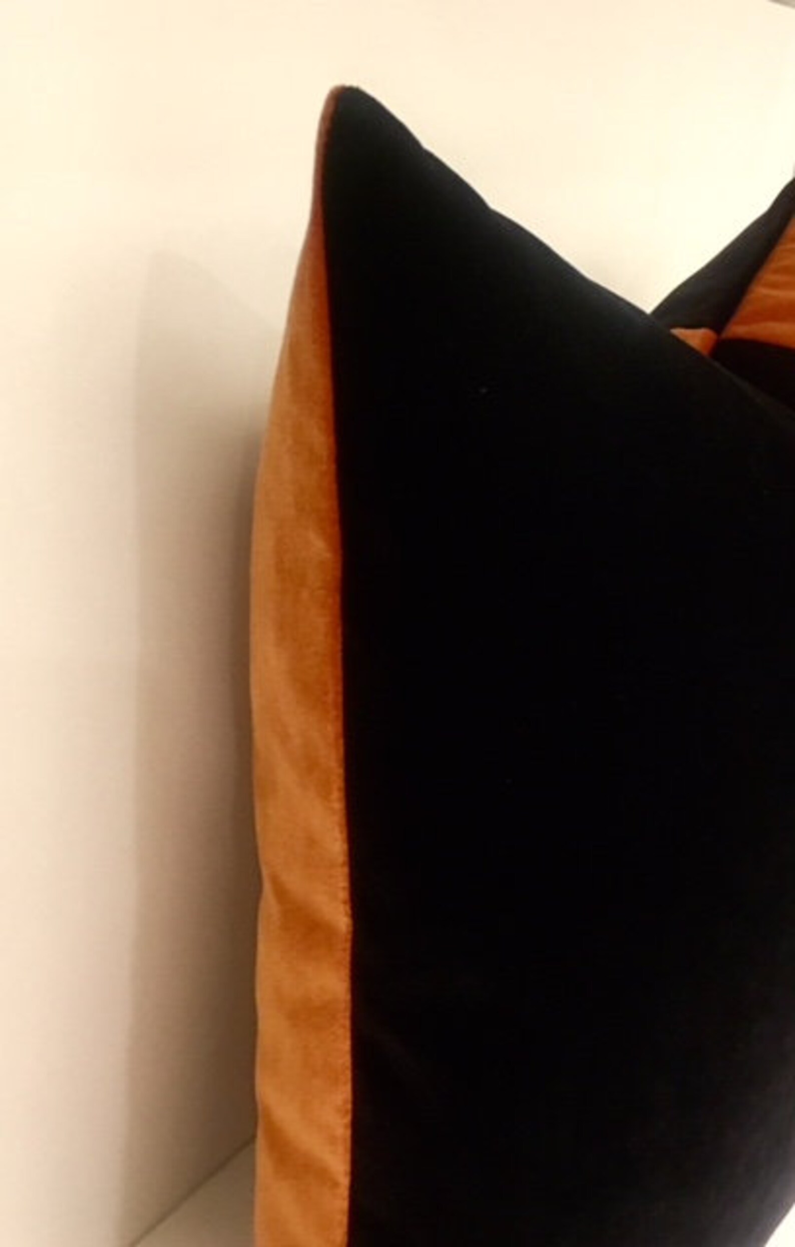 Luxury Burnt Orange Velvet Pillow Cover Velvet Pillow Throw Etsy