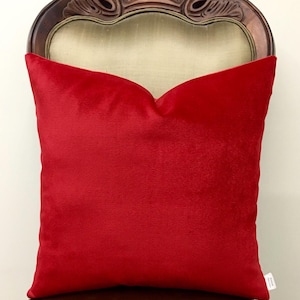 Luxury Red Velvet Pillow Cover, Decorative Red Pillows, Throw Pillow Cover, Red Velvet Cushion Case, Couch Chair Cushion Cover 18X18 20X20