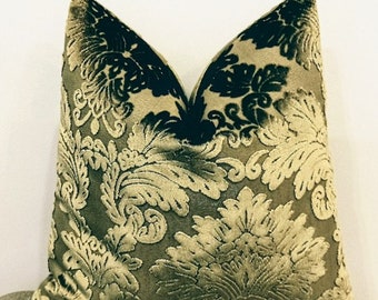 Oil Green Velvet Pillow Cover: Handmade Decorative Cushion Case