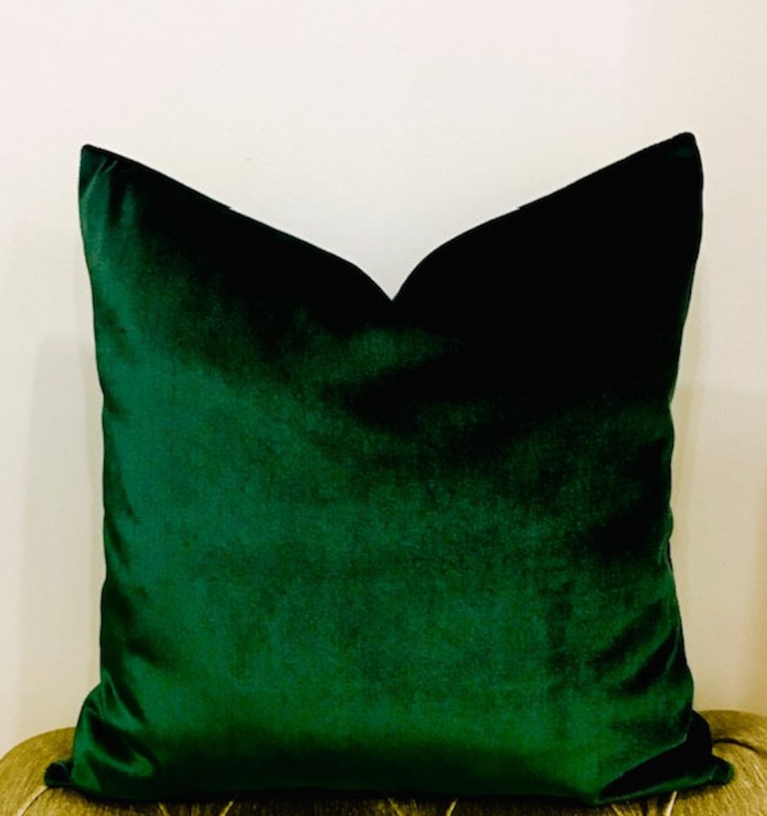 Luxury Dark Emerald Green Velvet Pillow Pillow Cover Green - Etsy