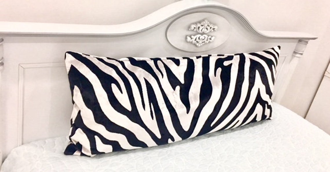 Luxury Black Velvet Lumbar Pillow Velvet Pillow Cover Long Etsy