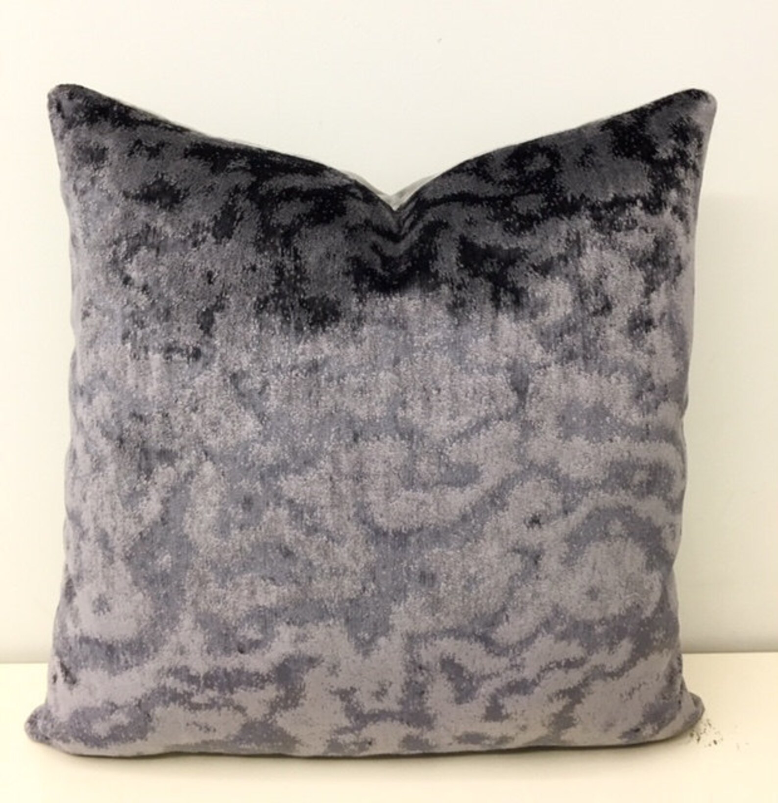 Luxury Grey Velvet Pillow Cover Grey Pillows Velvet Pillows Etsy