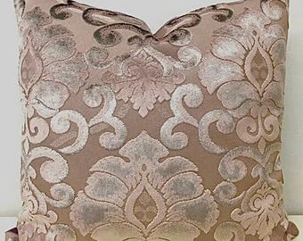 Dark Pink Velvet Pillow Cover: Luxury Designer Throw Cushion, Decorative Euro Sham
