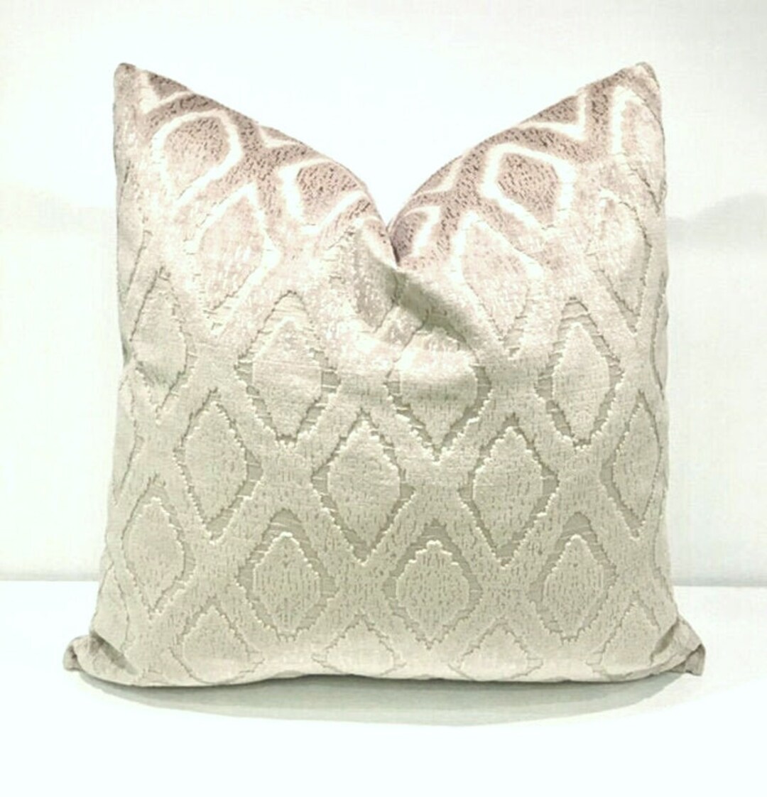 Luxury Beige Velvet Pillow Cover, Beige Pillow, Velvet Pillow, Designer