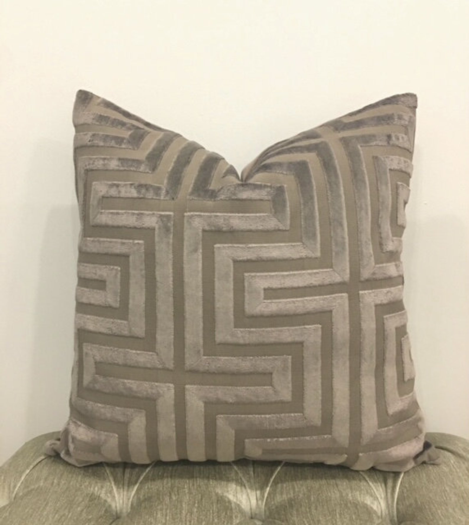 Luxury Dark Taupe Velvet Pillow Cover Pillow Velvet Pillow Etsy