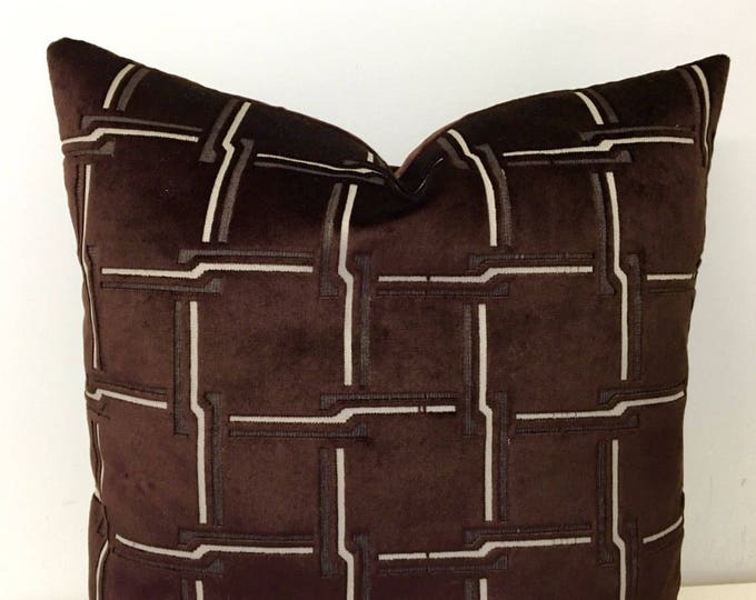 Luxury Brown Velvet Pillow Cover Brown Pillows Velvet Etsy