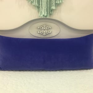 Luxury Cornflower Blue Velvet Pillow Cover, Lumbar Pillow, Long Pillow, Decorative Pillow, Designer Pillow, Cushion,Blue Velvet Pillow Cover