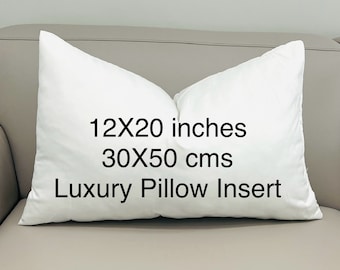 12X20 Pillow Inserts,Pillow Form, Long Pillow Insert, Lumbar Pillow Insert, 30X50 Throw Pillow Insert, Decorative Pillow Insert 12X20 inches