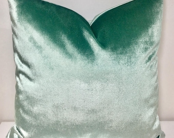 Mint Green Velvet Pillow Cover: Luxury Decorative Cushion Case