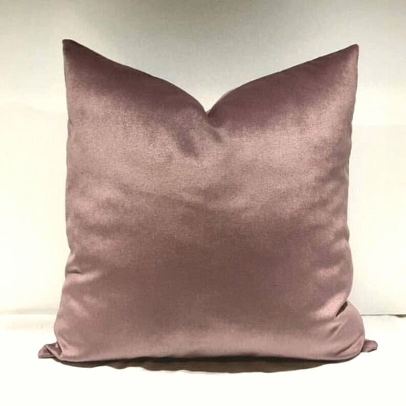 Mauve Pink Velvet Pillows Pink Pillows Velvet Pillow Cover Etsy