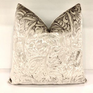 Beige Velvet Pillow Cover, Decorative Pillows, SofaThrow Pillows, Soft Velvet Fabric, Beige Pillows, Euro Sham, Custom Made, All Sizes 18X18