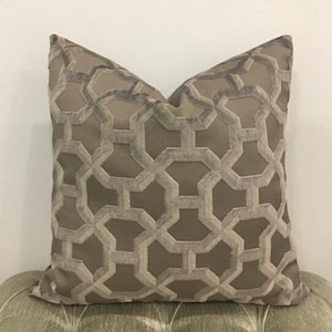 Luxury Dark Taupe Velvet Pillow Cover, Pillow, Velvet Pillow, Designer Pillow, Throw Pillow, Decorative Pillows, Velvet Pillow Covers
