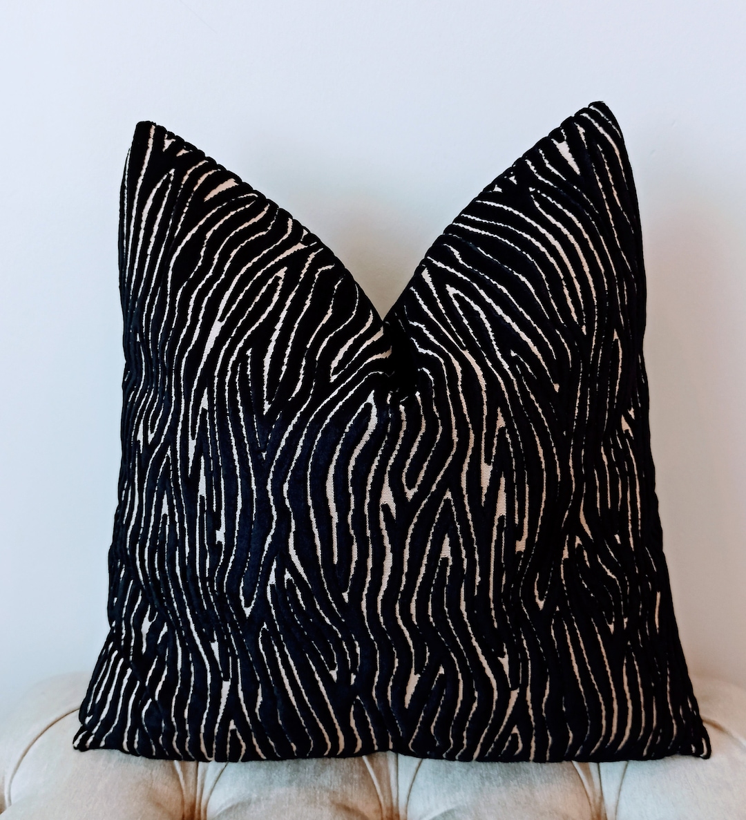 Luxury Black Pillow Cover, Black Pillows, Velvet Pillow Covers