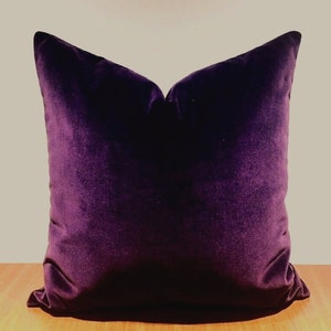 Purple Velvet Pillow Cover, Velvet Pillow Case, Throw Pillow Covers, Decorative Cushion Case, 18X18 20X20 Velvet Pillow Covers, All Sizes