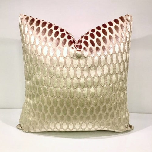 Luxury Golden Beige Velvet Pillow Beige Pillows Velvet Etsy