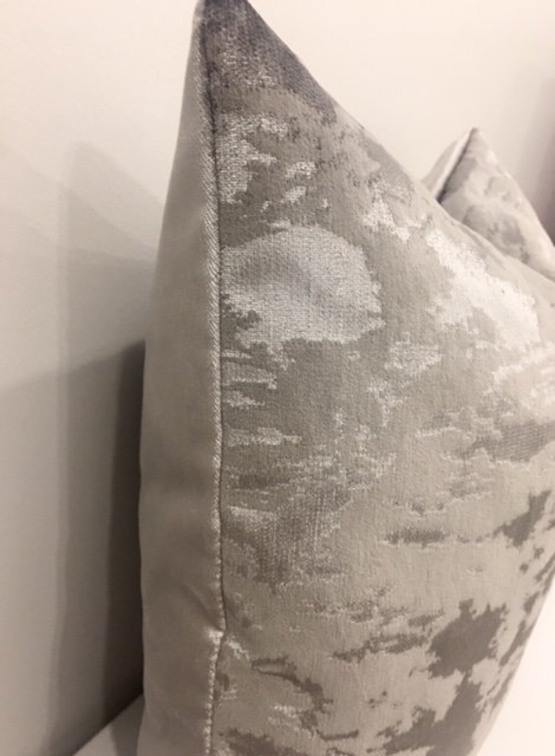 Silver Gray Velvet Pillow Cover Grey Pillows Velvet Pillow Etsy