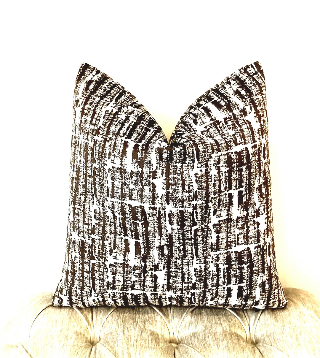 Luxury Brown Velvet Pillow Cover Brown Pillows Lumbar Etsy