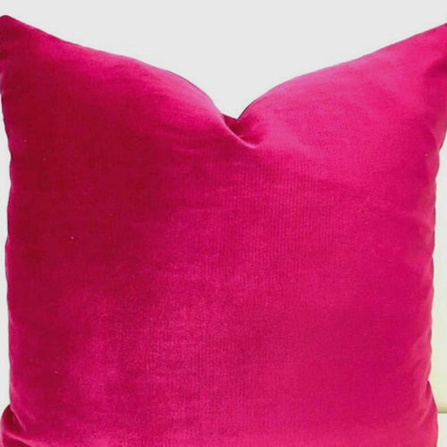 Luxury Velvet Fuchsia Pillow Cover Fuchsia Velvet Cushion Etsy