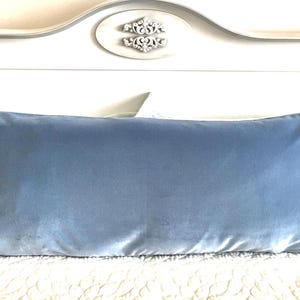 Luxury Blue Velvet Pillow Cover, Blue Lumbar Pillow, Long Pillow, Decorative Pillow, Designer Pillow, Cushion Case,Blue Velvet Pillow Covers