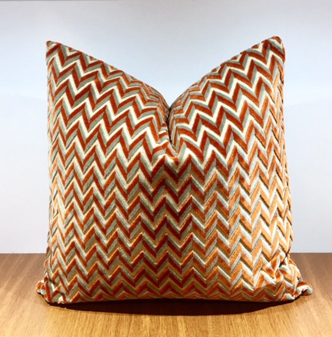 Terracotta And Grey Throw Pillows