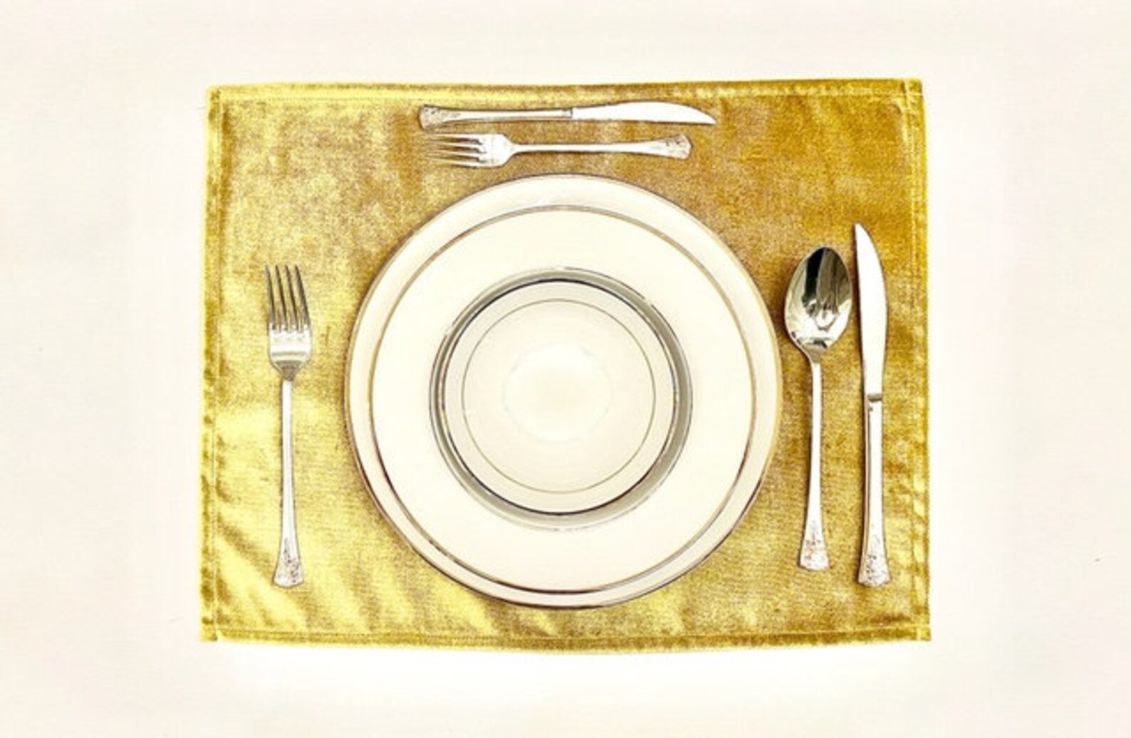 Set of 2 Placemats Gold Velvet Placemats Rectangle Placemat Etsy