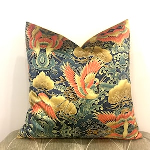 Colorful Printed Velvet Pillow Cover, Pillows, Velvet Pillow Cover, Decorative Pillows, Velvet Cushion Case, Blue Printed Velvet Pillows