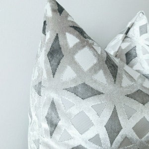 Luxury Silver Pillow Cover, Silver Gray Pillows, Gray Throw Pillow Cover, Decorative Pillow Case, Silver Cushion Case, Pillow Cover 20X20