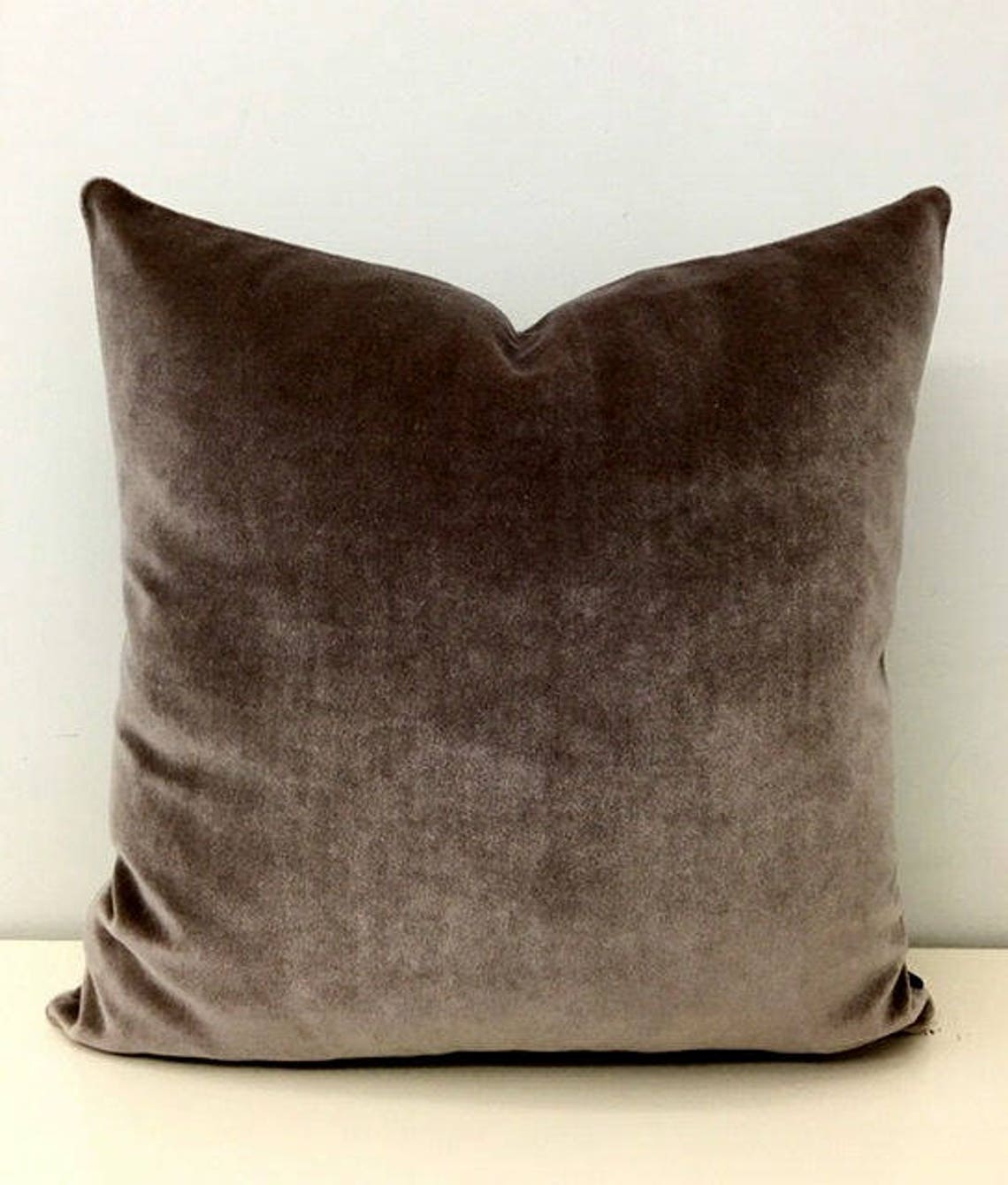 Light Brown Cotton Velvet Throw Pillows Velvet Pillow Cover Etsy