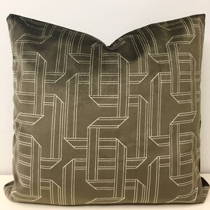 Dark mink velvet throw pillow cover