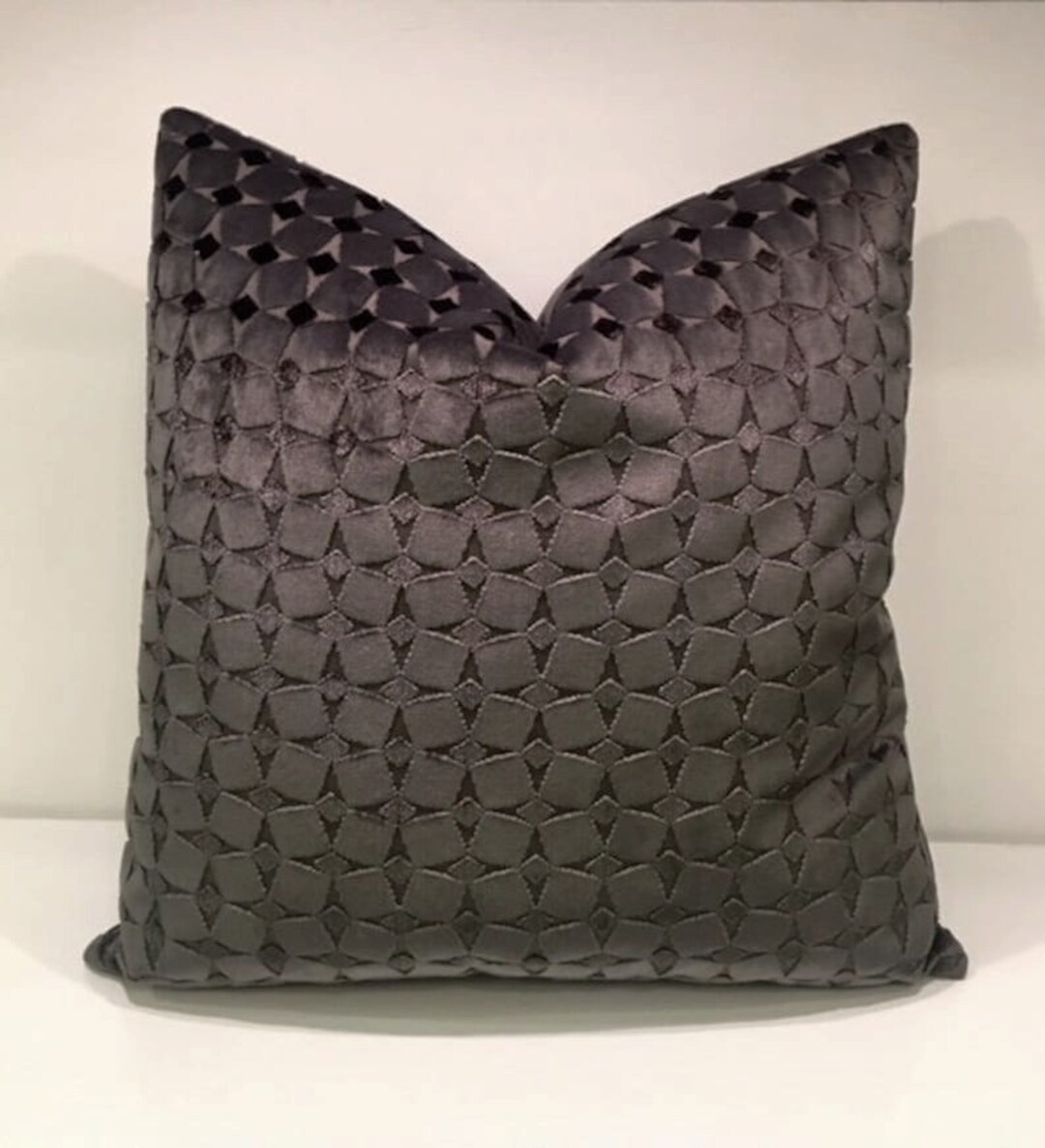 Luxury Dark Gray Velvet Pillow Cover Pillow Grey Velvet Etsy