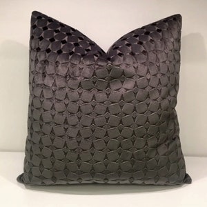 Luxury Dark Gray Velvet Pillow Cover, Pillow, Grey Velvet Pillow, Designer Throw Pillow, Decorative Pillow, Cushion, Gray Velvet Pillows