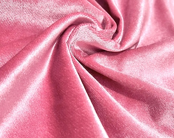 Rose Pink Velvet Fabric: Upholstery & Curtain Material, 55" Wide