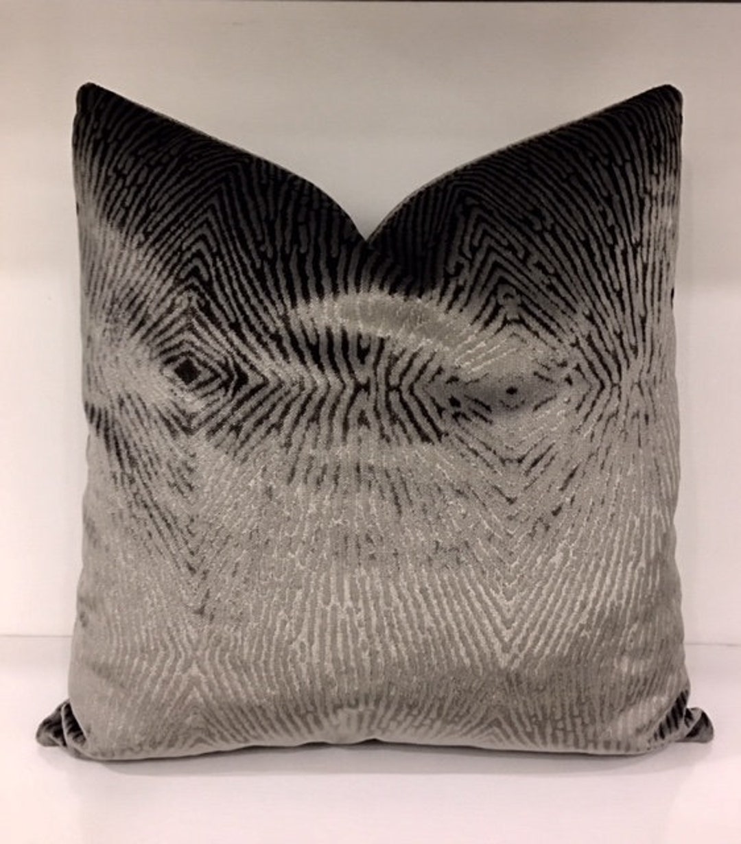Luxury Gray Velvet Pillow Cover Velvet Pillow Grey Velvet Etsy