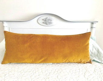 Luxury Dark Gold Pillow Cover, Velvet Pillow, Lumbar Long Pillow, Gold Throw Pillow Cover, Decorative Pillow, Gold Cushion Case 16X16 18X18