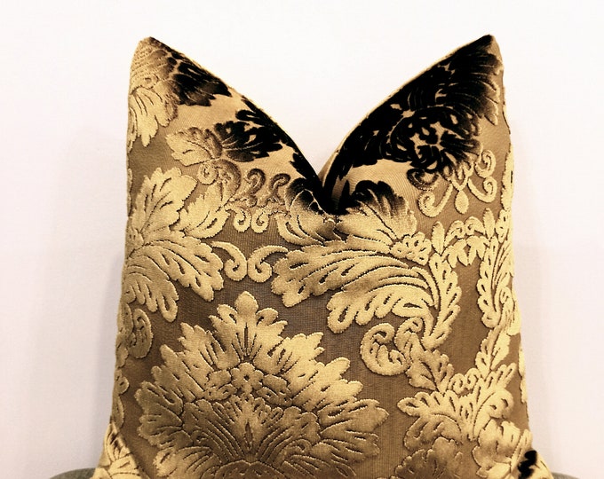 Luxury Dark Gold Velvet Pillow Gold Pillows Pillow Cover Etsy