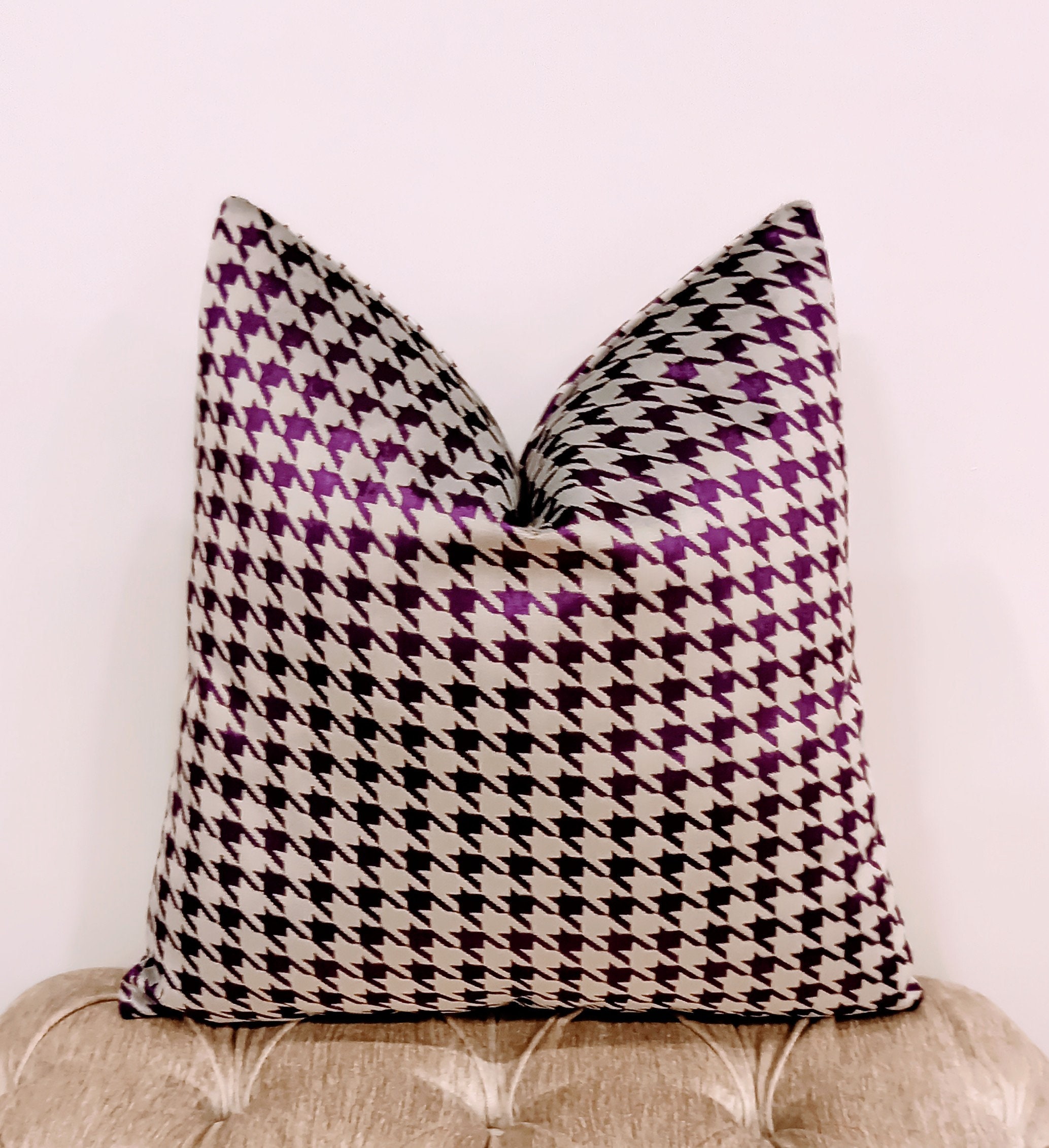 ABAKUHAUS Aubergine Dekokissen Kissenbezug 4er Pack, Lila