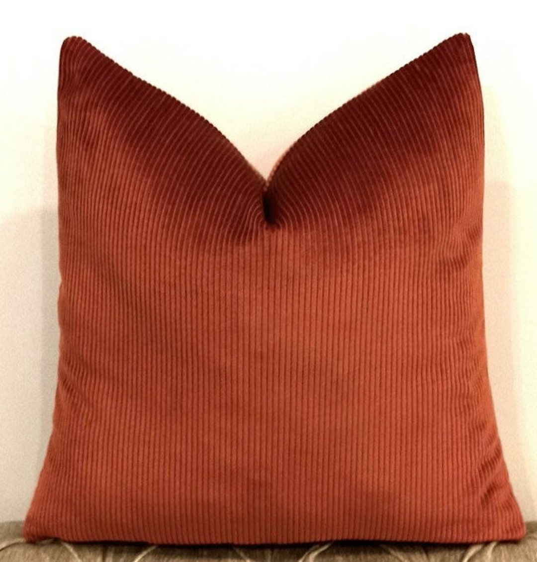Terracotta Velvet Pillow Cover, Velvet Pillow, Rust Color Pillow