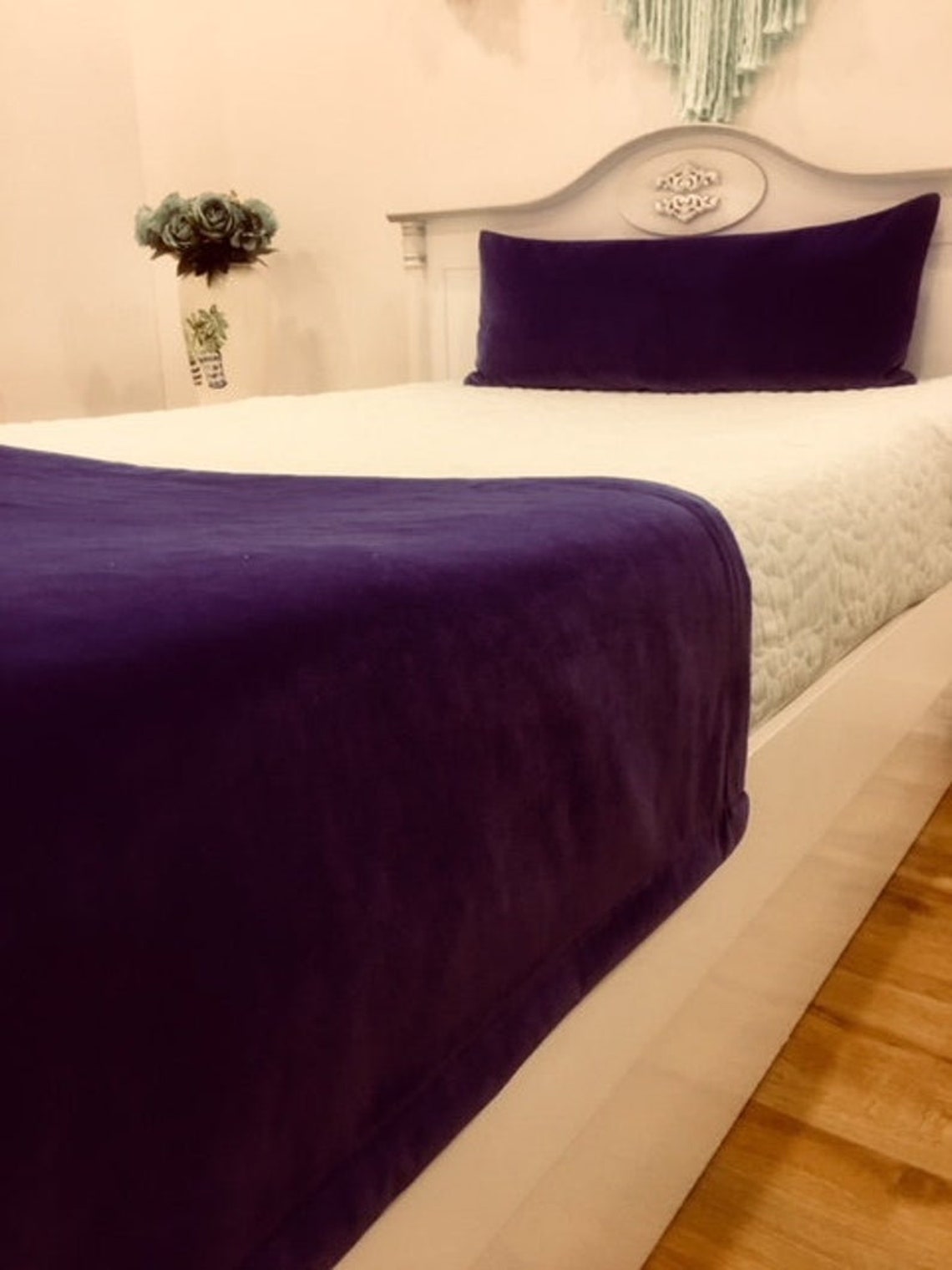 Luxury Dark Purple Velvet Pillow Cover Throw Pillows for Etsy