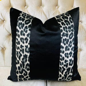 Gothic Black Velvet Pillow Cover, Gray Cushion Cover, Modwrn Throw Pillow, Couch Decorative Pillow, Chair Comfy Pillow, 18X18 Accent Pillow