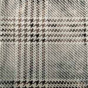 Taupe Color Velvet Fabric, Upholstery By The Yard, Drapery Curtain Fabric, Houndstooth Pattern Velvet Fabric, Durable Chair Meter Fabric