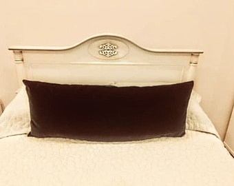 Funda de almohada lumbar de terciopelo marrón: Funda de cojín decorativa hecha a mano