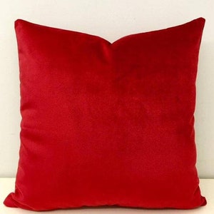Luxury Light Red Velvet Pillow Cover, Velvet Pillows, Red Pillows, Throw Pillows, Decorative Pillow, Velvet Cushion Case, Red Velvet Pillows