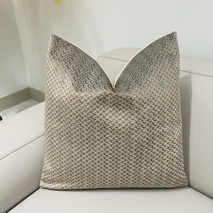 Luxury Beige Velvet Pillow Cover, Beige Pillow Cover,  Beige Velvet Pillow, Throw Pillow Cover, Decorative Pillow Case, Pillow Cover 18X18