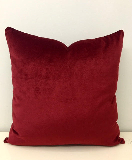 Red Velvet Pillow Cover Red Pillows Velvet Throw Pillow Etsy