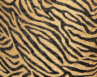 Tiger Chenille Upholstery Fabric: Dark Gold Woven Cotton By The Yard