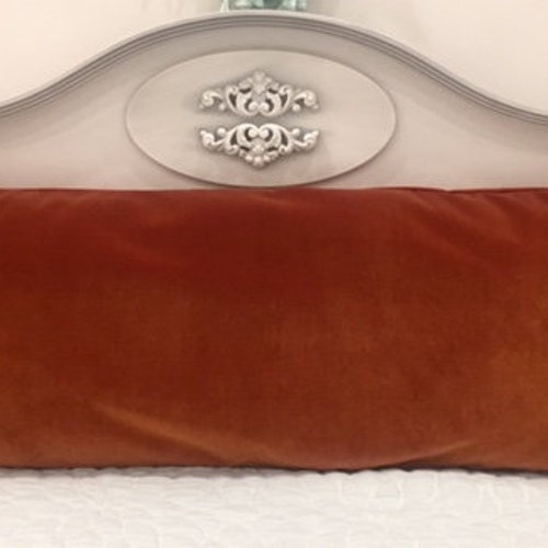 Luxury Terracotta Velvet Pillow Cover Lumbar Pillow Long Etsy